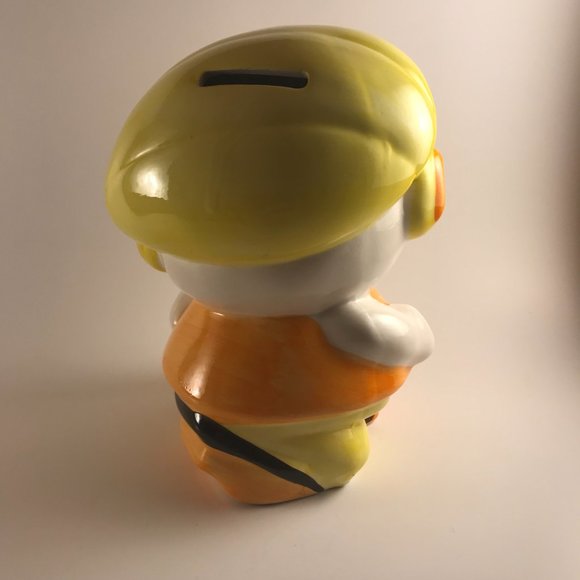 Vintage Girl with Glasses Ceramic Coin Bank Hand Painted - Picture 4 of 6